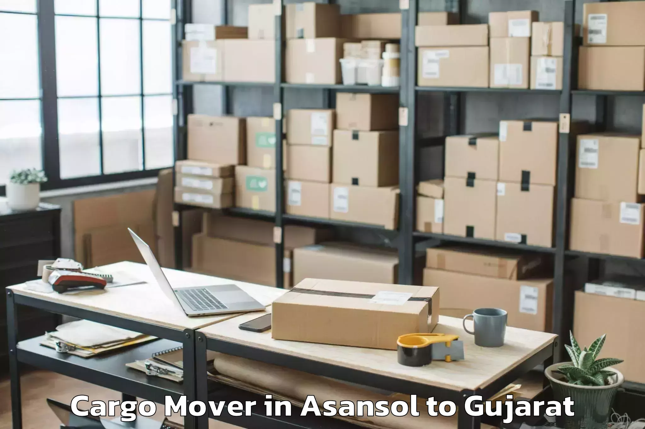 Easy Asansol to Jhagadia Cargo Mover Booking